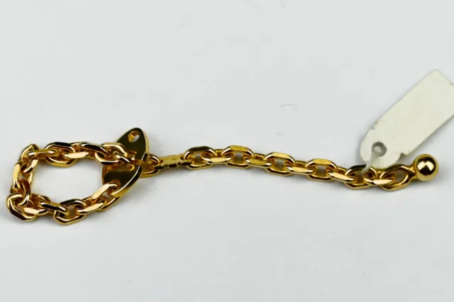 Chaine porte clef en plaqué or longueur 13cm