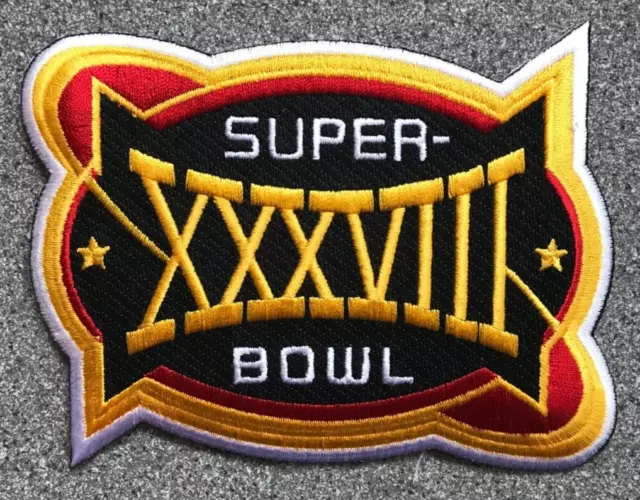 2004 Super Ciotola Xxxviii NFL Calcio 12.4cm Toppa Nuovo Inghilterra Patriots