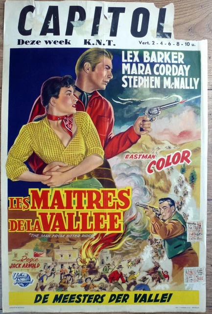 belgian poster western THE MAN FROM BITTER RIDGE, LEX BARKER, STEPHEN McNALLY