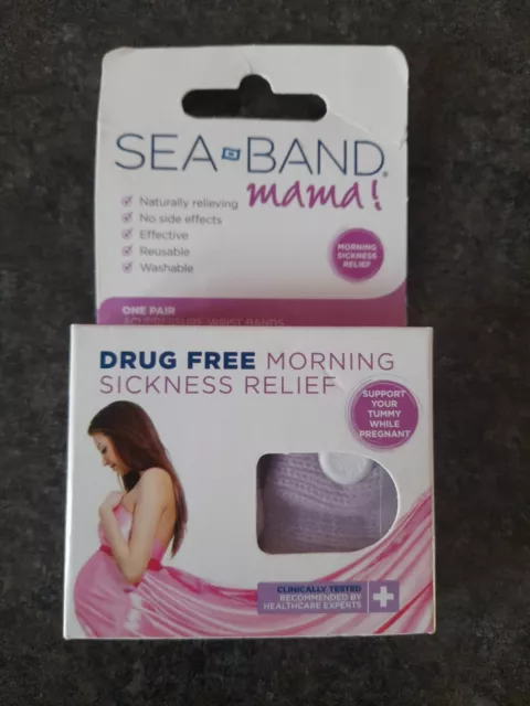 Sea Band Mama!  Morning Sickness Wrist Bands One Pair Brand New in Box