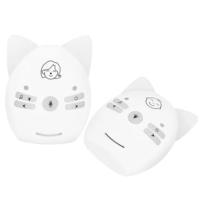 White Us Plug 100‑240V V30 Digital Audio Baby Monitor Portable Alarm LT
