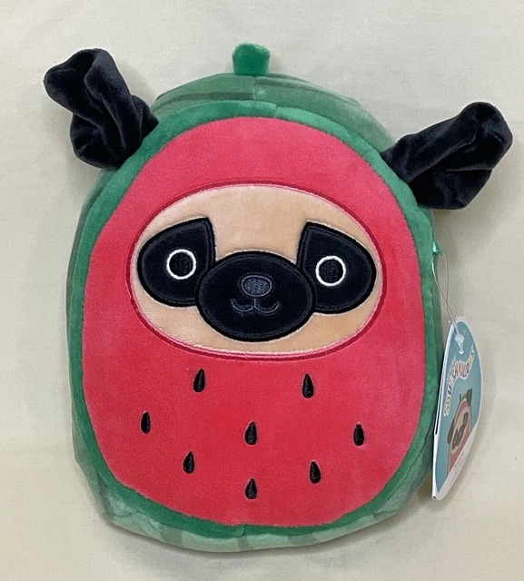 SQUISHMALLOWS Prince the Pug in Watermelon Costume, NWT, 8” Size