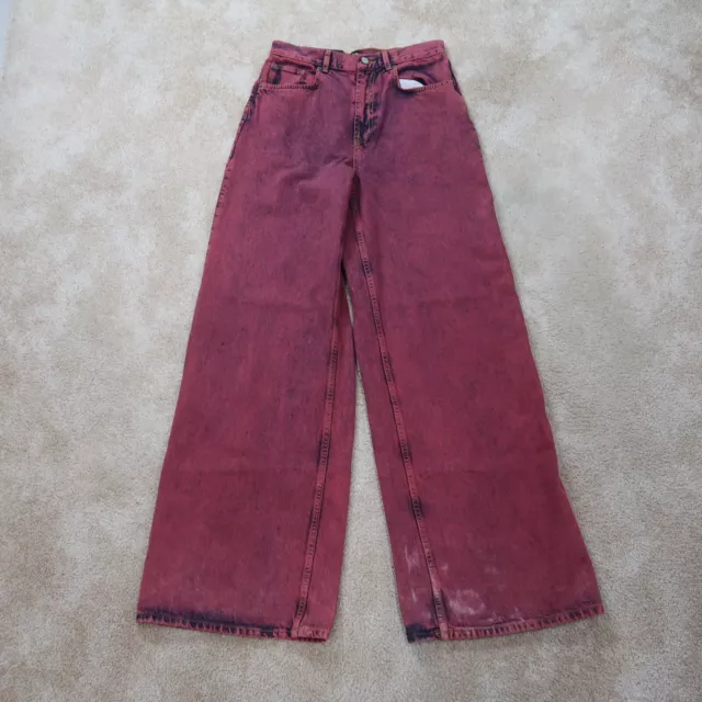 Urban Outfitters BDG Womens Size 30 Red High Rise Baggy Loose Skater Jeans