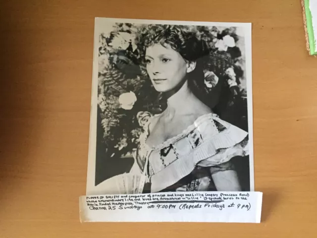 HOLLYWOOD ACTRESS STAR : Lillie Langtry in Lillie Documentary Publicity Photo