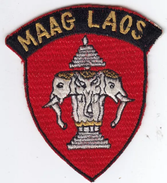 Vietnam War USMAG - Laos Patch  -  Embroidered -Japanese-made