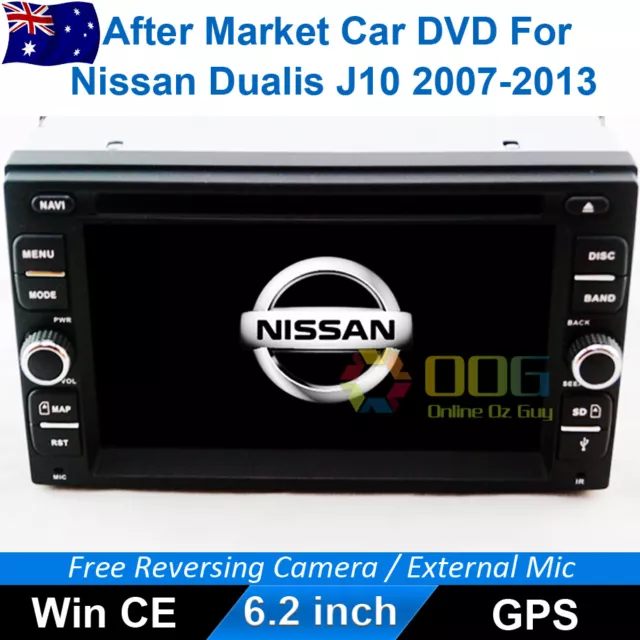 6.2" Car DVD GPS Navigation Head Unit Stereo For Nissan Dualis J10 2007-2013