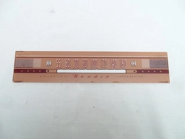 Bendix 301 Tube Radio Glass Tuning Dial Bendix 301 Tube Radio Glass Tuning Dial