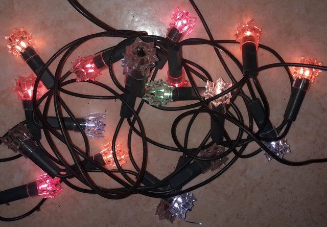 ancienne guirlande électrique 20 ampoules Clignotantes Tons Clairs