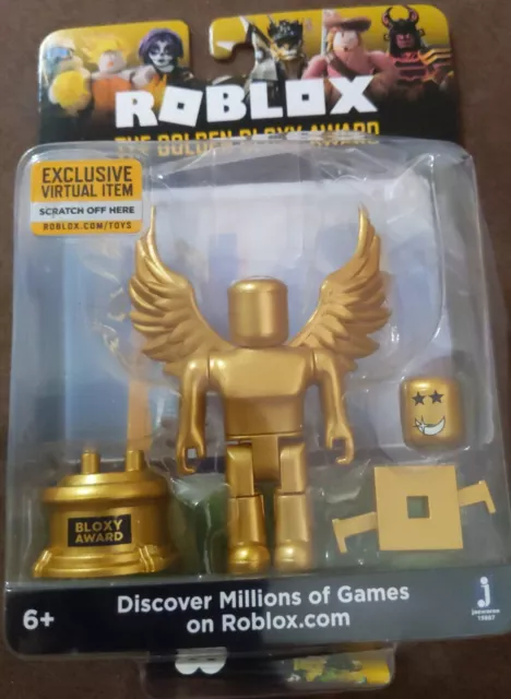  Roblox Gold Collection SharkBite Surfer Single Figure Pack with  Exclusive Virtual Item Code : Toys & Games