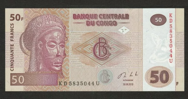 Congo Banknote 50 Francs 2013 Unc