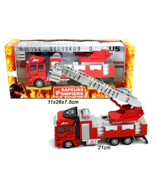 Camion de pompier décoratif en métal