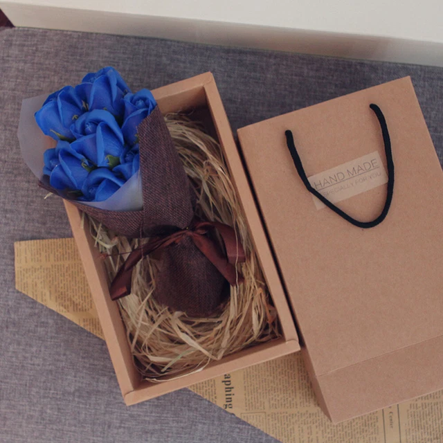 Jabón rosa flor caja de regalo para mujer regalos jabón rosa aceite esencial falta