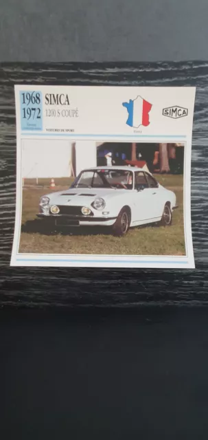 Simca 1200 S Coupe Carte Edition Atlas Auto Voiture