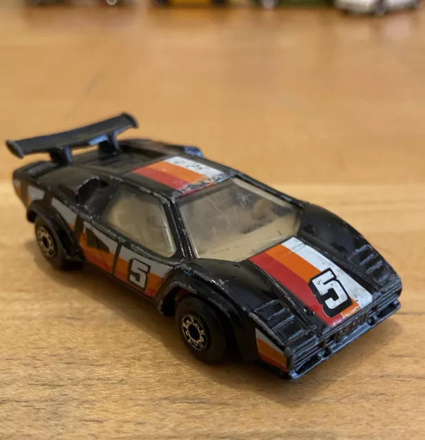 VINTAGE 1985 MATCHBOX noire 5 Lamborghini Countach LP 500 rare