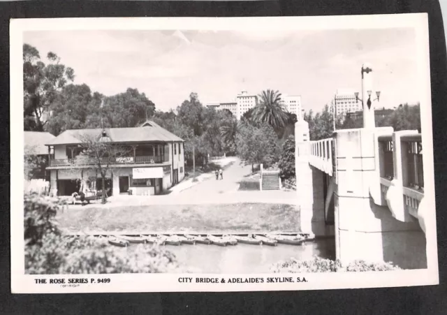 C5034 Australia SA Adelaide City from Torrens Bridge #9382 vintage Rose Series p