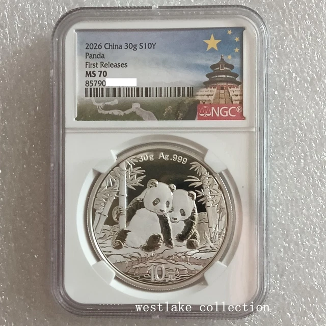2014 1 Oz Silver Chinese Panda - 1 Oz Ag .999 Silver/In Slab/10 Yuan - Foto 10