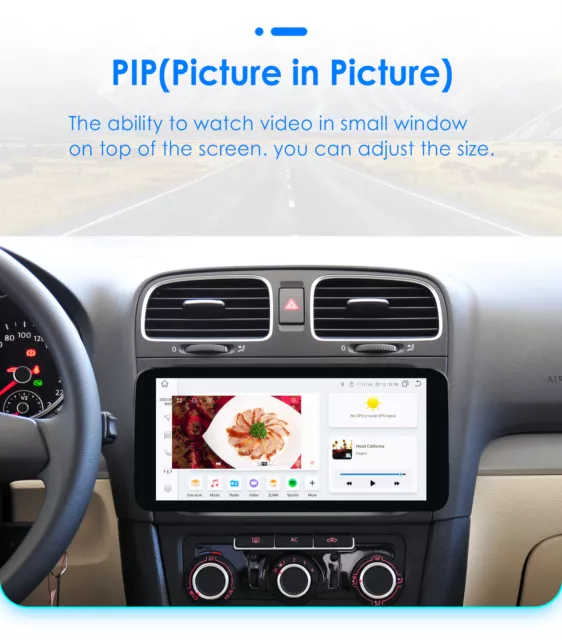 for VW T5 Multivan Tiguan 10.33" Car Radio Nav BT5.0 Android12 Carplay 6+64G SWC