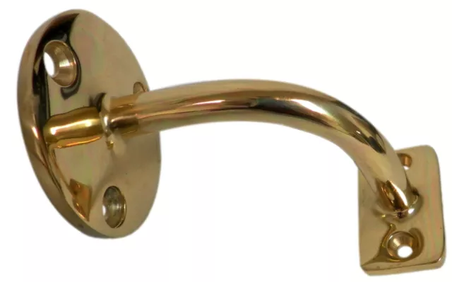 Deltana HRC175U3 Hand Rail Bracket Solid Brass Light Polished Brass 2