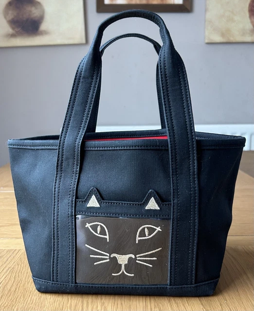CHARLOTTE OLYMPIA EXCLUSIVE Petit Ami Kitty Design Black Tote