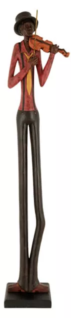 Jazz Musician Fiddle/Violin Player Standing 60cm Tall Collect The Set Brand New