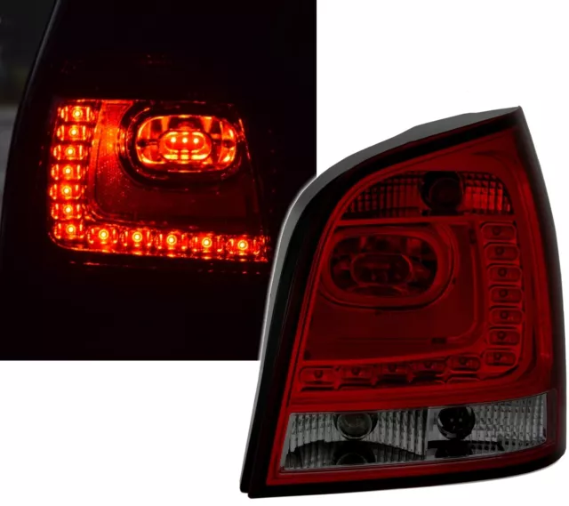 LED Rückleuchten Set 6R Style für VW Polo 9N 9N3 in Rot Smoke von EAGLE EYES