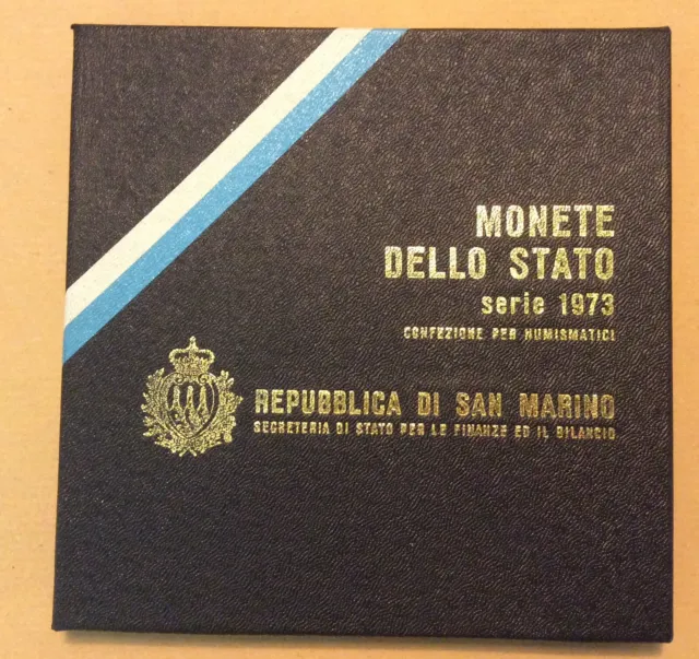 REPUBBLICA SAN MARINO - MONETE 1973 Confezione Per Numismatici, 8 Monete In Lire