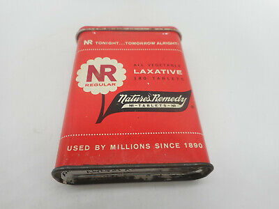 Vintage Nature's Remedy Laxative Tin Can Container Advertising