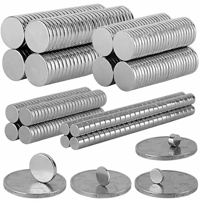 Neodymium Magnets N35 Super Strong Disc Rare Earth Craft Hobby Disk All Sizes