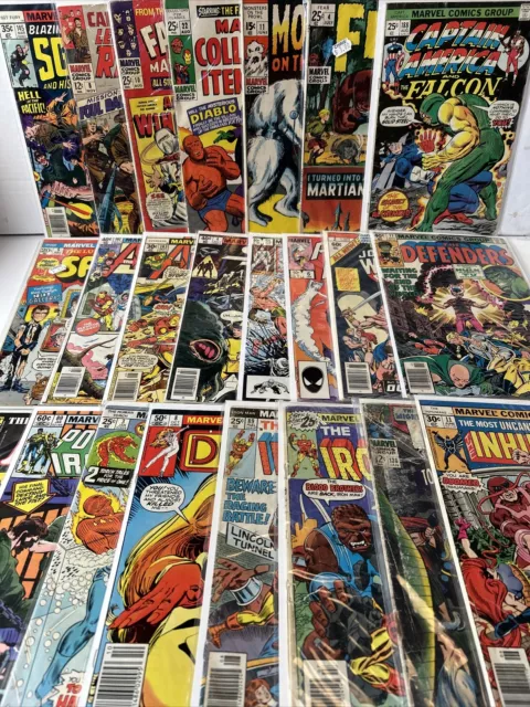 Huge Lot Of 23 Marvel Silver/Bronze Age Comics Cap Thor Iron Man Avengers Fear