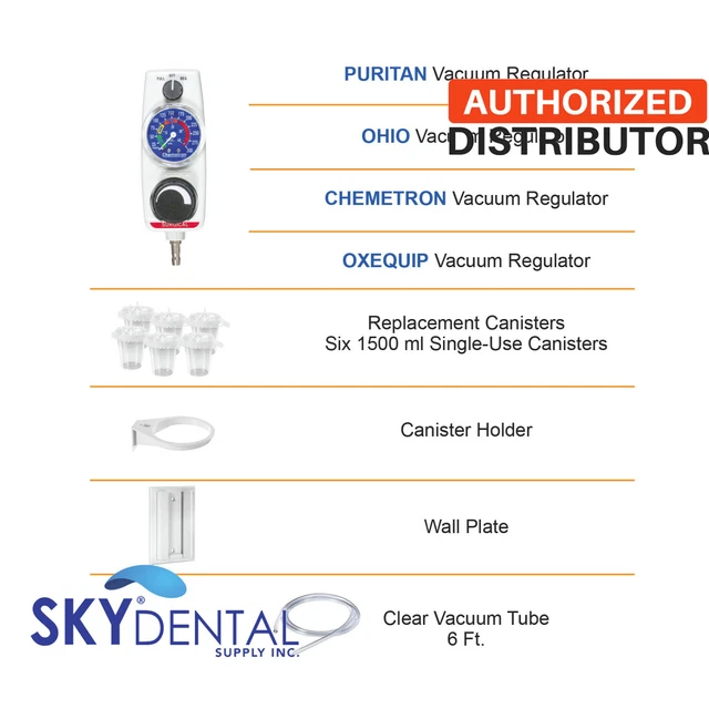 Belmed ORAL SURGERY SURGICAL SUCTION VACUUM COMPONENTS 9500-0001, 9500-0000-0003