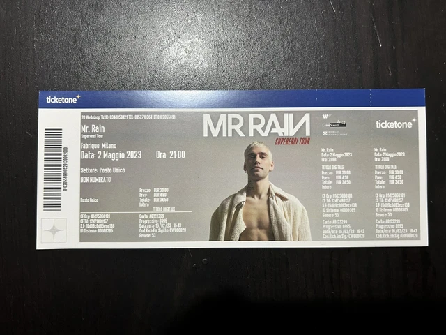 Biglietti Concerto Mr Rain Milano