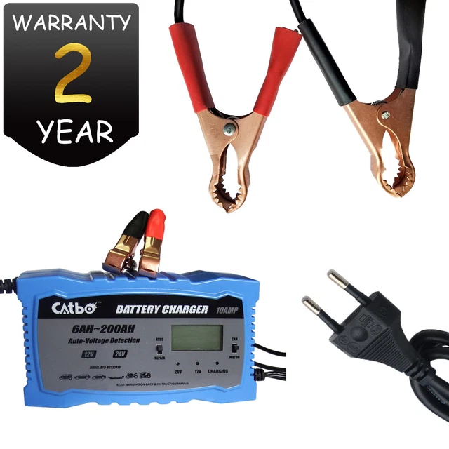 Chargeur de Batterie Voiture Rapide Smart Indicateur Pour Auto/Moto 6-10A 12/24V