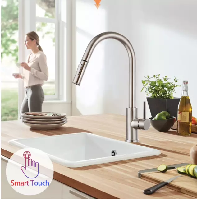 Kitchen Tap Smart Pull Out Kitchen Tap Stainless Steel Touch Control 2