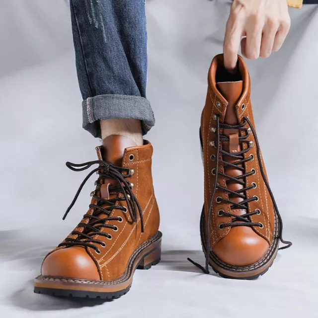 Boots Men 2024 Brand Classic Retro Genuine Leather Comfortable Fashion