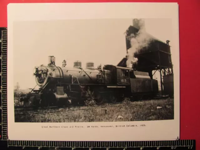 Great Northern Railroad 4-6-0 Locomotive #1450 Gn Rr Photo Vancouver Bc 1929
