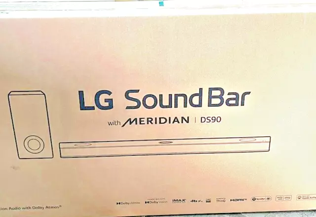 LG DS90QY 5.1.3 Soundbar 570 Watt Dolby Atmos HDMI Subwoofer Meridian NEU OVP