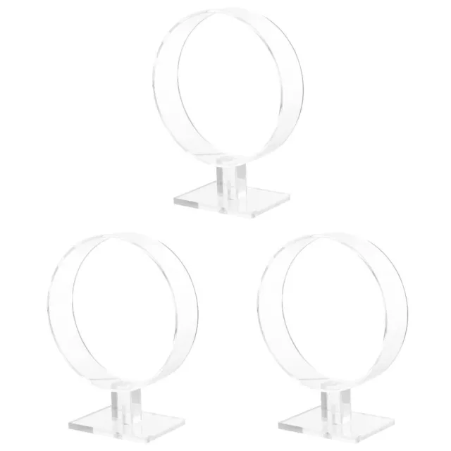 Set of 3 Kopfbedeckungsständer Klarer Schmuck-Organizer Braut Stirnband Kreis