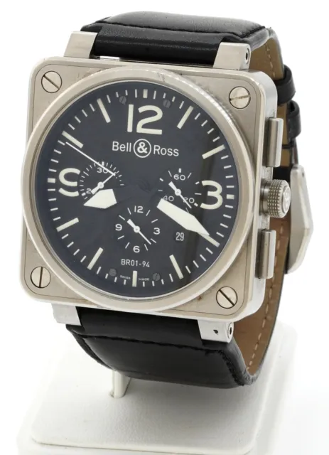 Bell & Ross BR01-94 Automatic Mens Chronograph Watch w/ Box & Papers