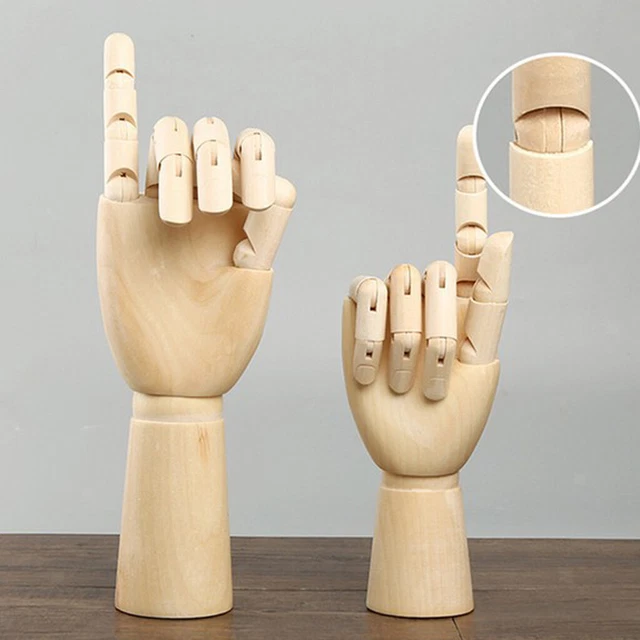 18cm Wooden Mannequin Hands Children Right Hand Model Sketching Drawing Hand