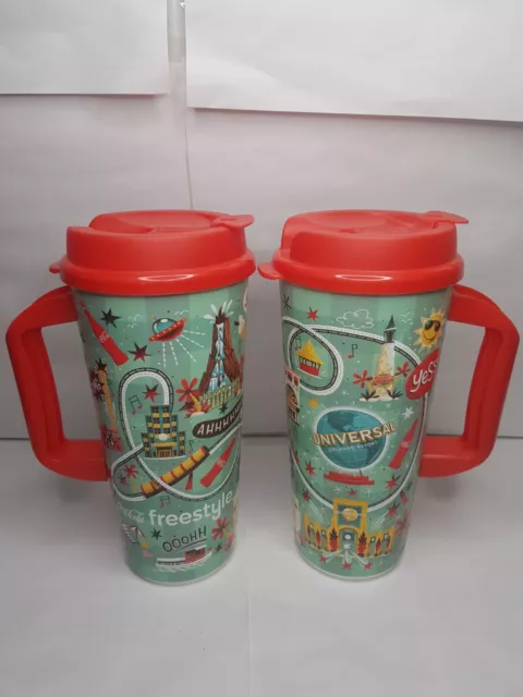2 X Whirley Drinks Works Universal studios Orlando Resort Refillable Mug
