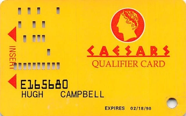 Caesars Casino - Atlantic City, NJ - Rare 1st Issue Card, Large Insert Arrows