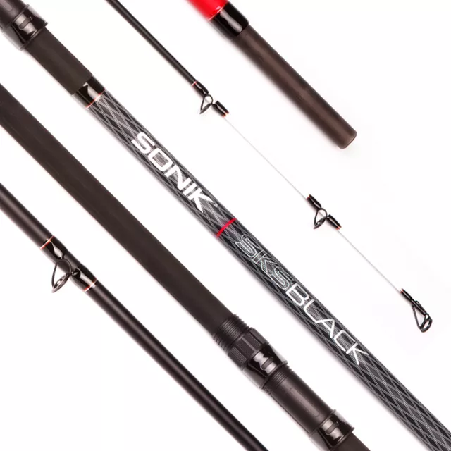 Sonik SKS Black Shore Rods 12ft 13ft 14ft Beachcaster Sea Fishing Rods Brand New