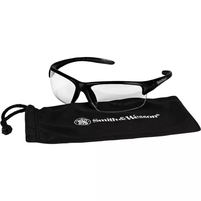 Smith & Wesson Equalizer Safety Glasses Gun Metal Frame Clear Anti-Fog Lens NEW