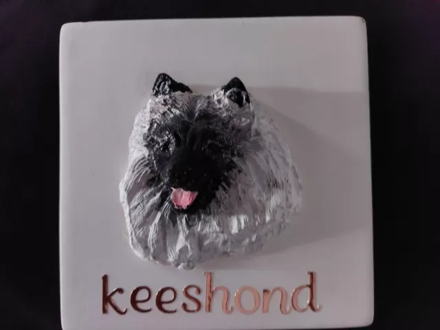 hand made painted keeshond head