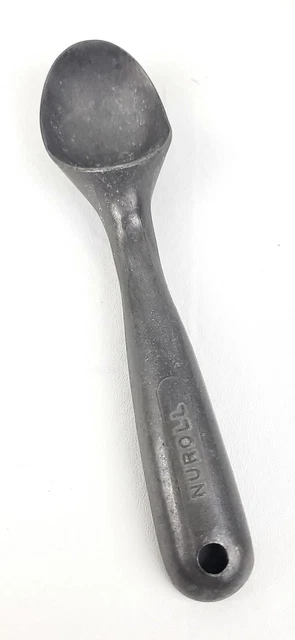 Vintage Nuroll Ice Cream Scoop Cast Aluminum Maumee Ohio USA 7.5" Utensil