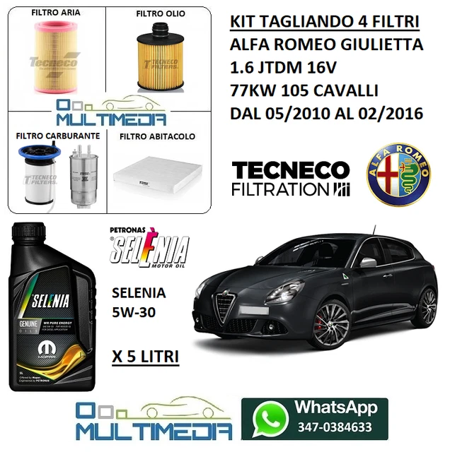 Kit Tagliando Filtri Originali Olio Selenia Fiat Grande Punto 1.4 Gpl - Foto 5