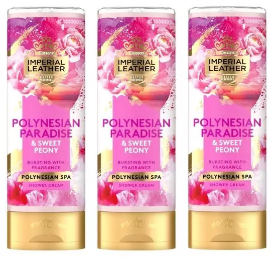 Imperial Leather Polynesian Paradise and Sweet Peony Shower Cream, 500ml x 3