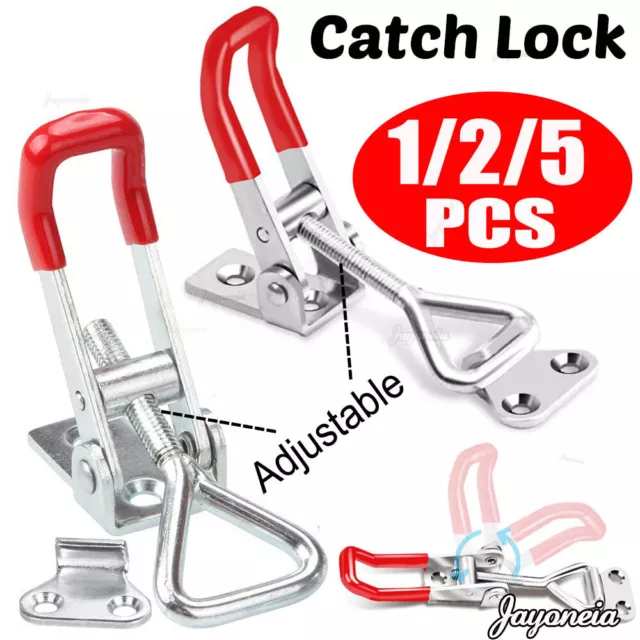 Adjustable Toggle Clamp 180kg Holding Heavy Duty Box Catch Latch Hasp Clip Case
