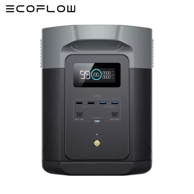 ECOFLOW DELTA 2 Max Powerstation 230V 3100W Max 2048Wh Tragbarer Solargenerator