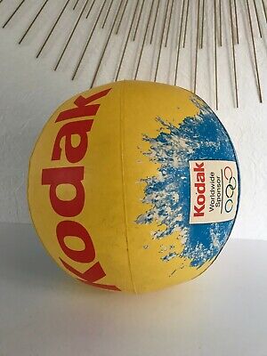 👻 Ancien Ballon De Plage Publicitaire Kodak Jeux Olympiques Worldwide Sponsor